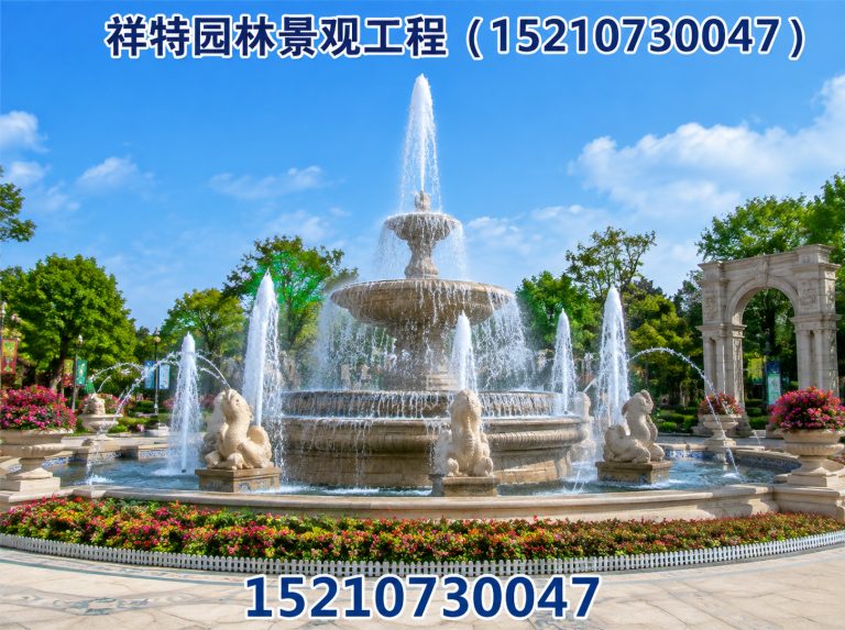 保定广场喷泉展示图